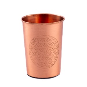 Prem-Copper® Kubek MIEDZIANY na wodę 250ml Jivanapushpa