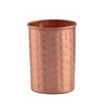Prem-Copper® Kubek MIEDZIANY na wodę 250ml kuty młotkowany Amrita