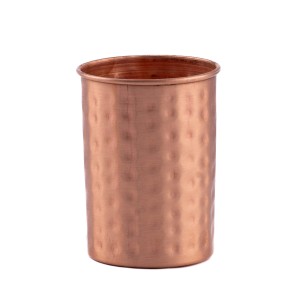 Prem-Copper® Kubek MIEDZIANY na wodę 250ml kuty młotkowany Amrita