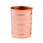 Prem-Copper® Kubek MIEDZIANY na wodę 250ml w paski Sutra