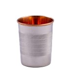 Prem-Copper® Kubek MIEDZIANY i STAL NIERDZEWNA 250ml w paski Sutra