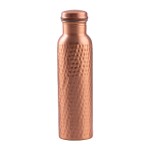 Prem-Copper® Butelka MIEDZIANA na wodę 900ml z certyfikatem kuta młotkowana Amrita
