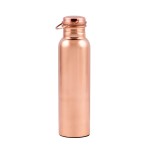 Prem-Copper® Butelka MIEDZIANA na wodę 900ml z certyfikatem gładka z uchwytem Karavi