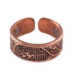 Prem-Copper® Pierścionek Sygnet miedziany magnetyczny Santoshi