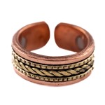 Prem-Copper® Pierścionek Sygnet miedziany magnetyczny Mangala