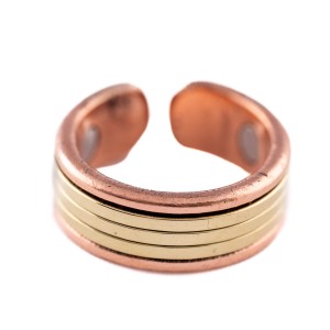 Prem-Copper® Pierścionek Sygnet miedziany magnetyczny Budha