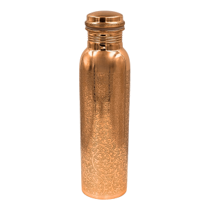 Prem-Copper® Butelka MIEDZIANA na wodę 950ml z certyfikatem Pushpa