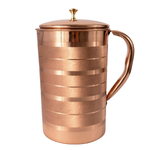 Prem-Copper® Dzbanek MIEDZIANY 1,5l z certyfikatem w paski Sutra