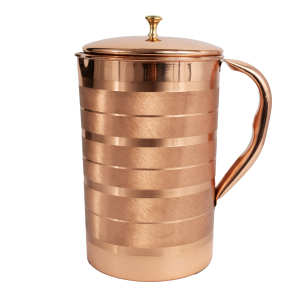 Prem-Copper® Dzbanek MIEDZIANY 1950ml z certyfikatem w paski Sutra