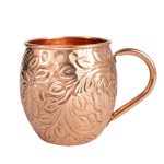 Prem-Copper® Kubek Kufel MIEDZIANY na wodę 550ml z uchwytem Patra