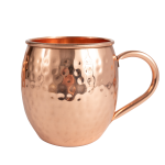 Prem-Copper® Kubek Kufel MIEDZIANY na wodę 550ml kuty młotkowany z uchwytem Amrita