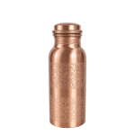 Prem-Copper® Butelka MIEDZIANA na wodę 500ml z certyfikatem motyw kwiatowy Pushpa