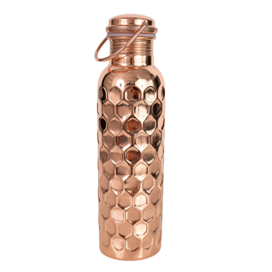 Prem-Copper® Butelka MIEDZIANA na wodę z uchwytem 900ml z certyfikatem Madhu