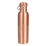 Prem-Copper® Butelka MIEDZIANA na wodę z uchwytem 900ml z certyfikatem Kwiat Życia Jivanapushpa