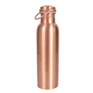 Prem-Copper® Butelka MIEDZIANA na wodę 900ml z certyfikatem gładka z uchwytem Nirmala