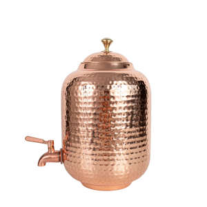 Prem-Copper® Dystrybutor wody MIEDZIANY 5l z certyfikatem kuty młotkowany Amrita